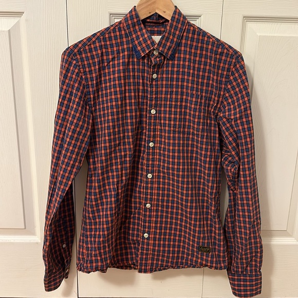 Scotch & Soda true gentleman plaid button down shirt size medium - Picture 1 of 9